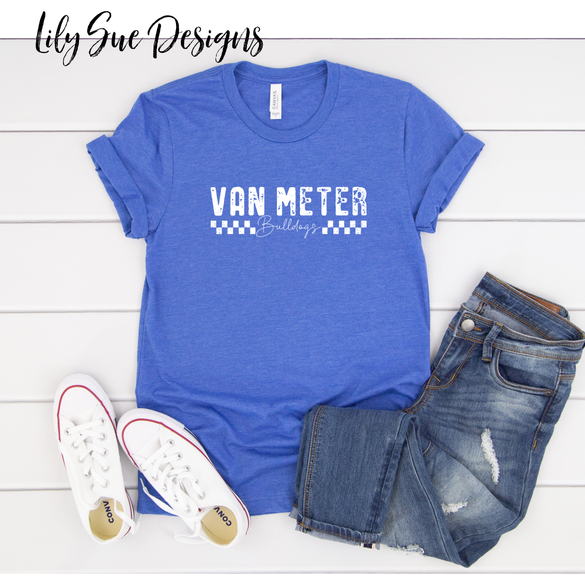 Checkered Van Meter adult Tee
