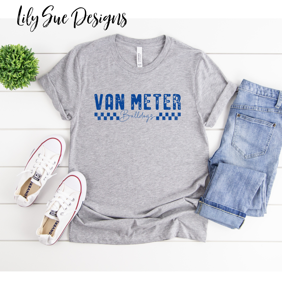 Checkered Van Meter adult Tee