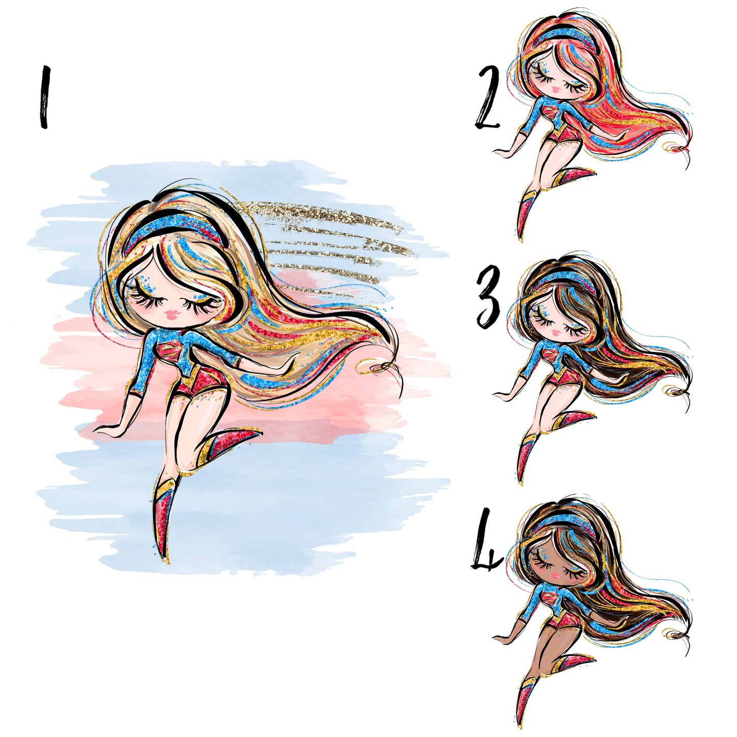 Superheroes Girls Raglan