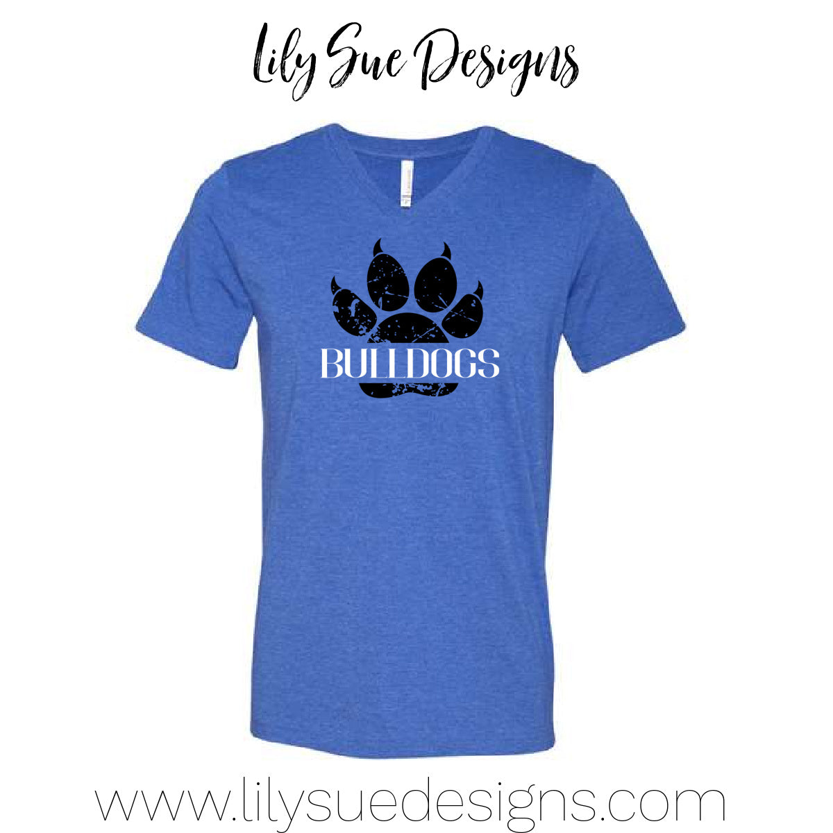 Bulldog paw print Adult Tshirt