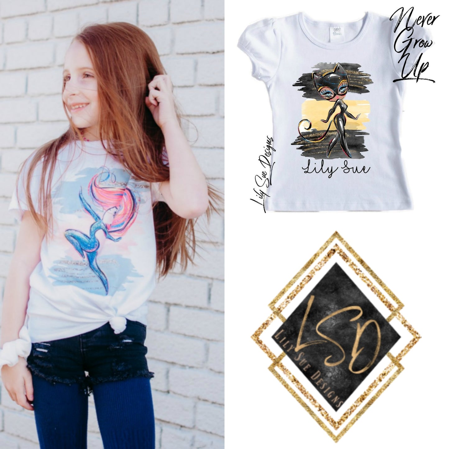 Superheroes Girls Short SleeveTees