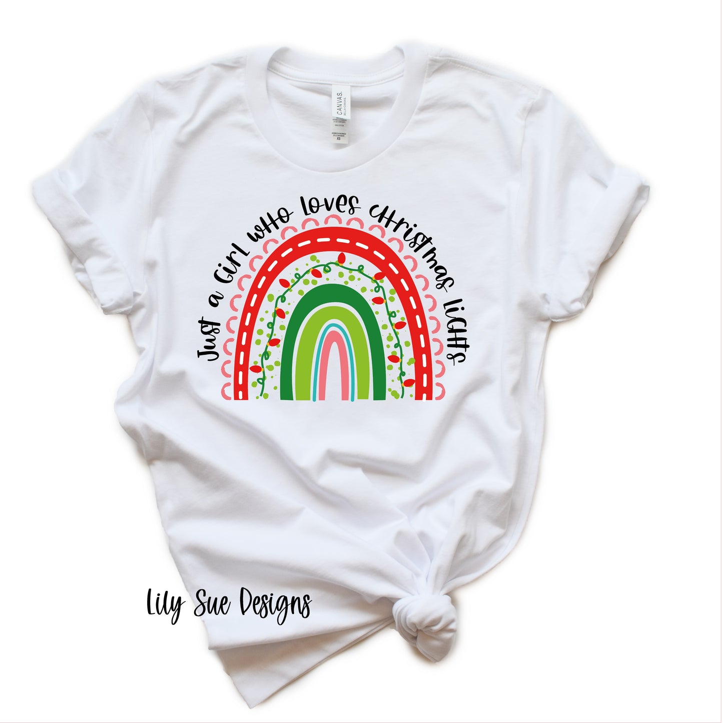 Christmas Lights Adult Short Sleeve