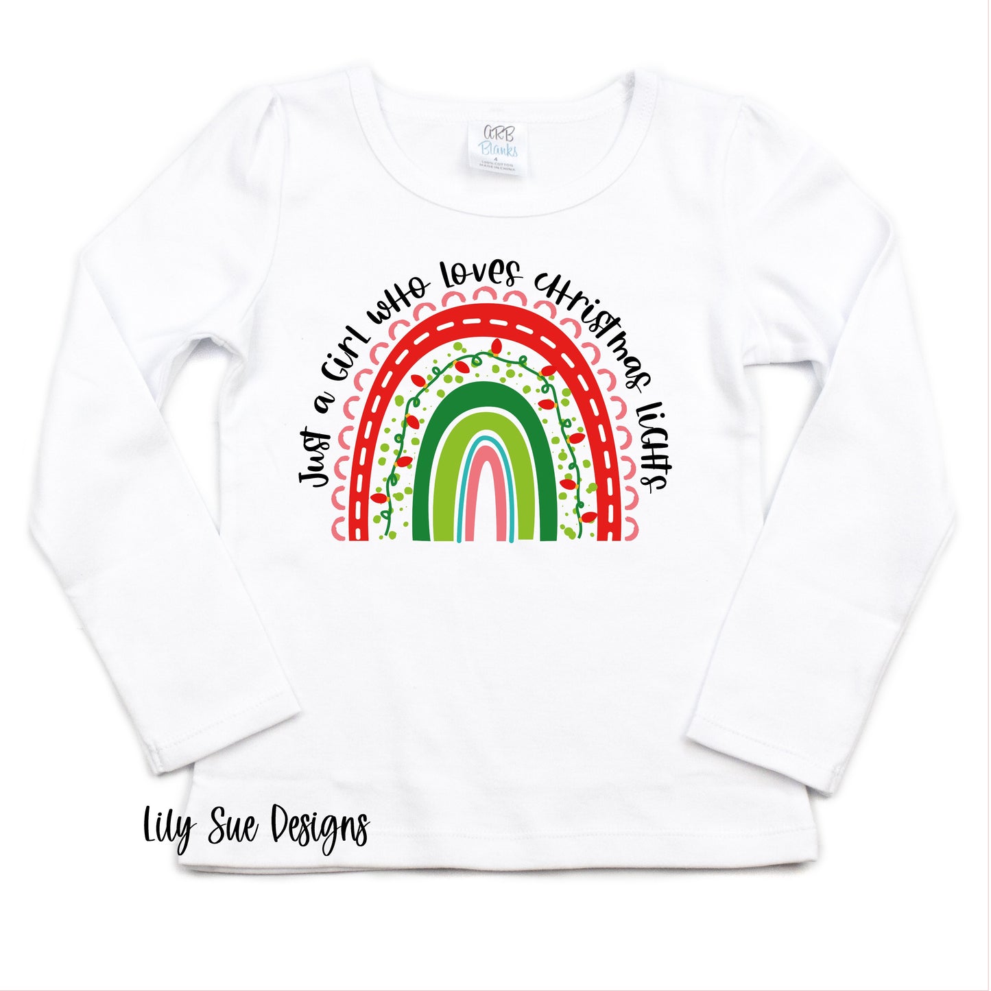 Christmas Lights Kids long Sleeve Tees