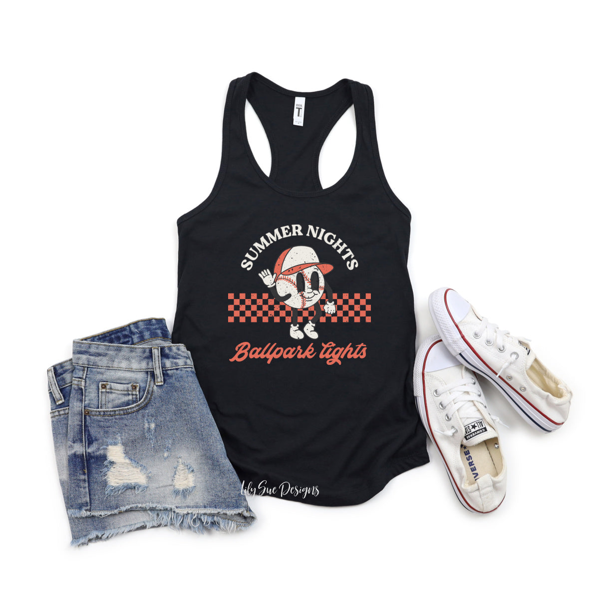 Ballpark nights Racerback Tank