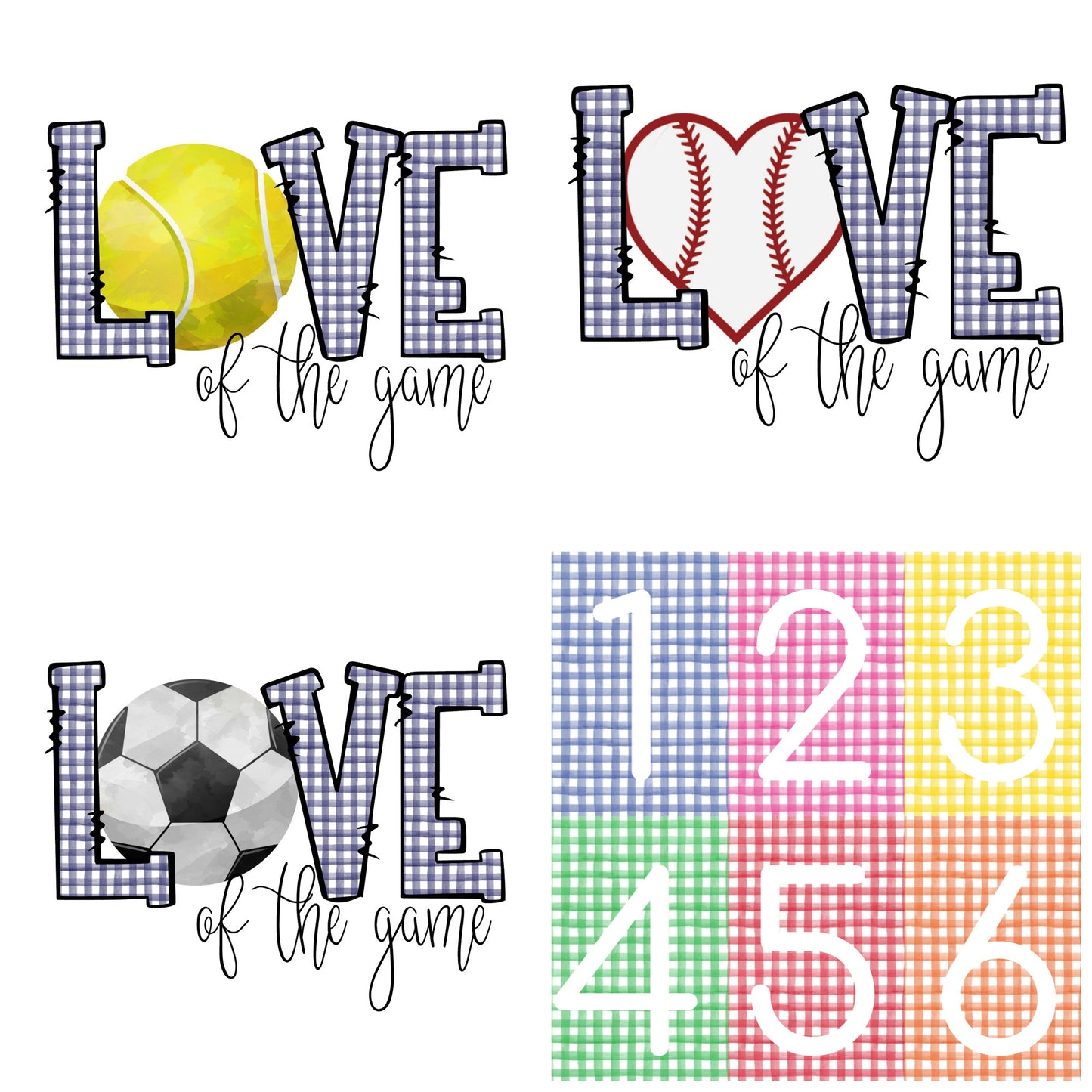 Sports Gingham LOVE Kid Long Sleeve