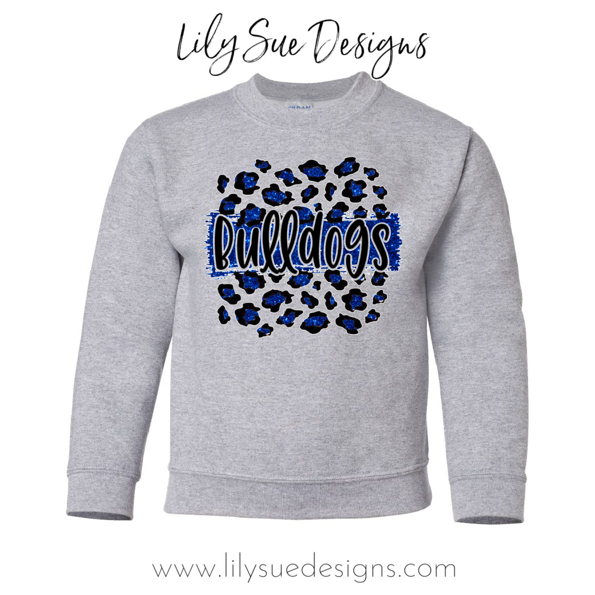 Leopard Bulldog Gray Sweatshirt