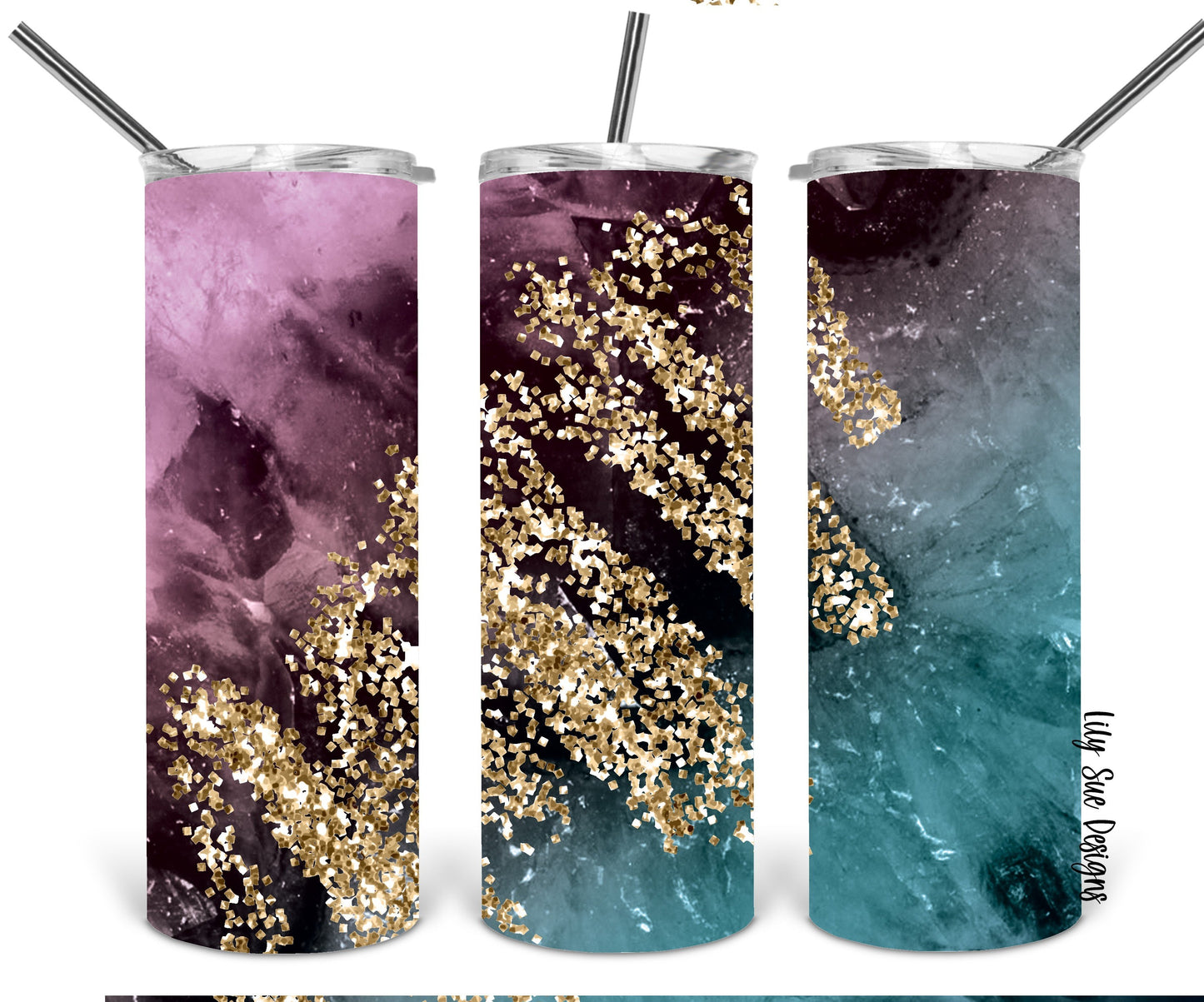 Marble Sparkle 20oz Tumbler