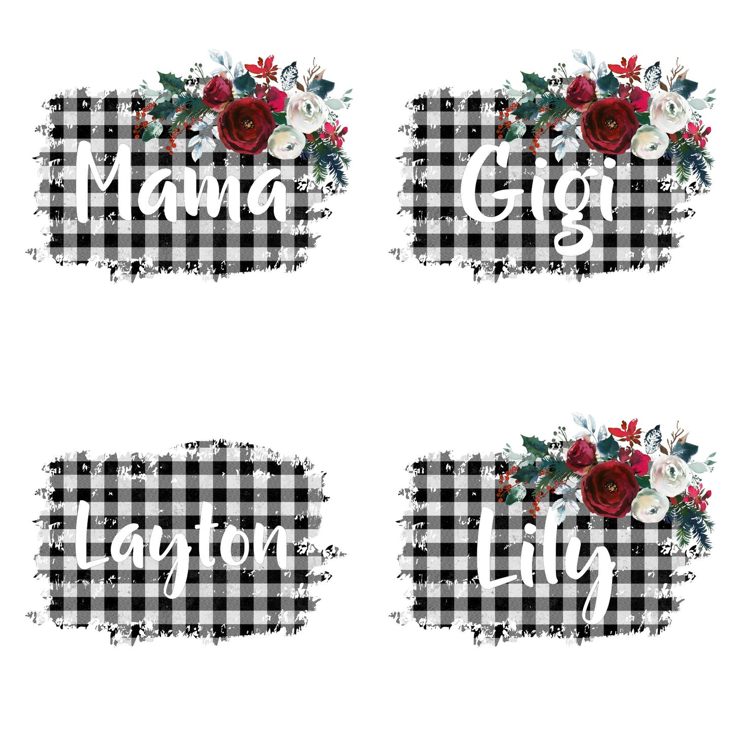 Buffalo Plaid Christmas Adult Raglan