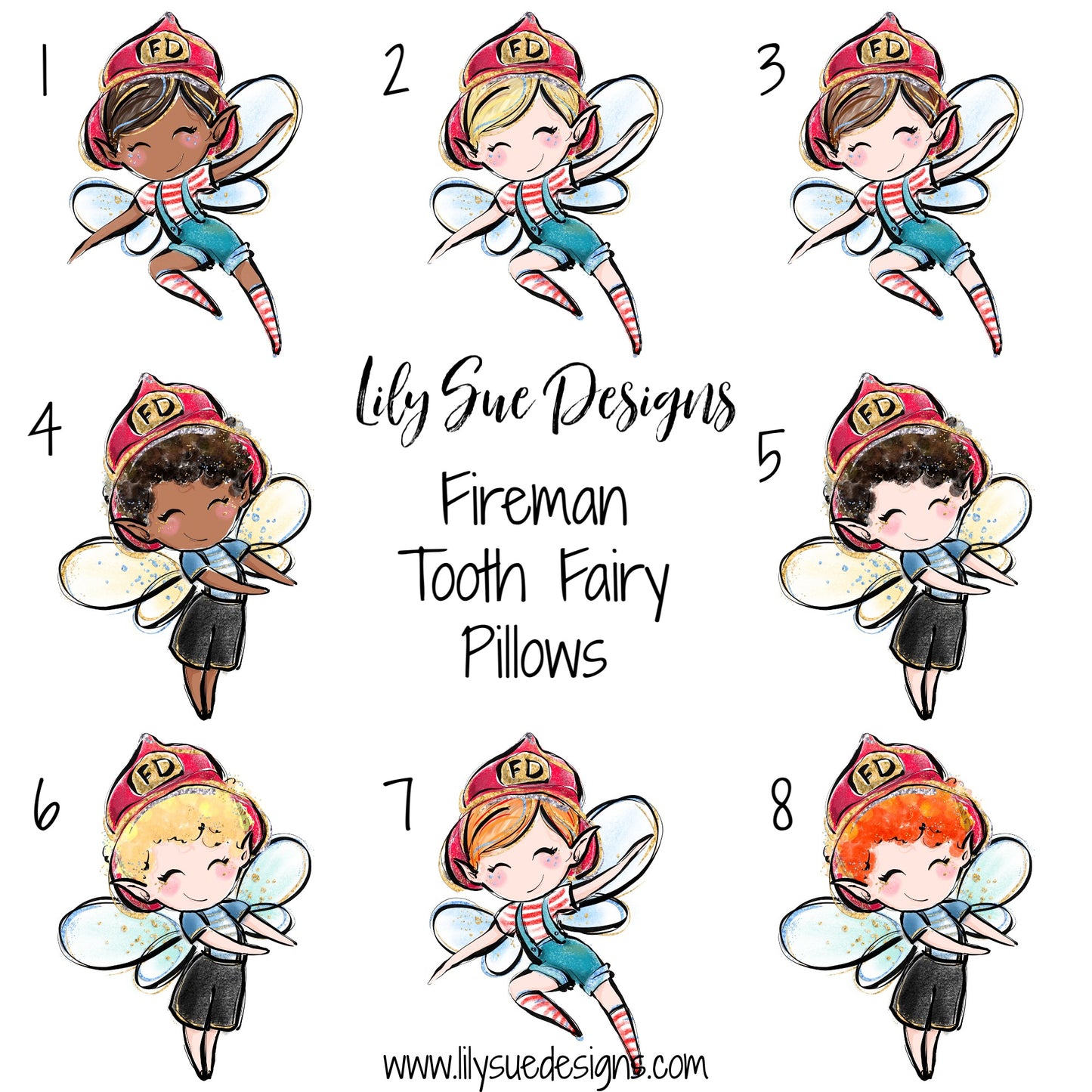 Fireman Tooth Fairy Pillow