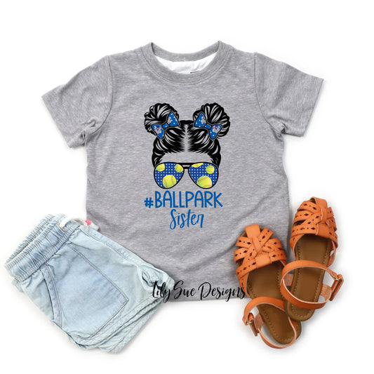 Ballpark Sister Kid Tshirt