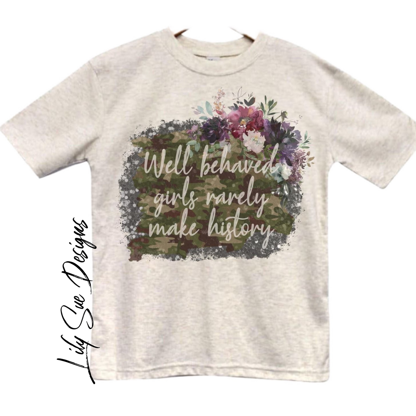 Girls Army Oatmeal Tee
