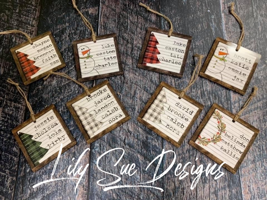 Christmas Name Ornaments