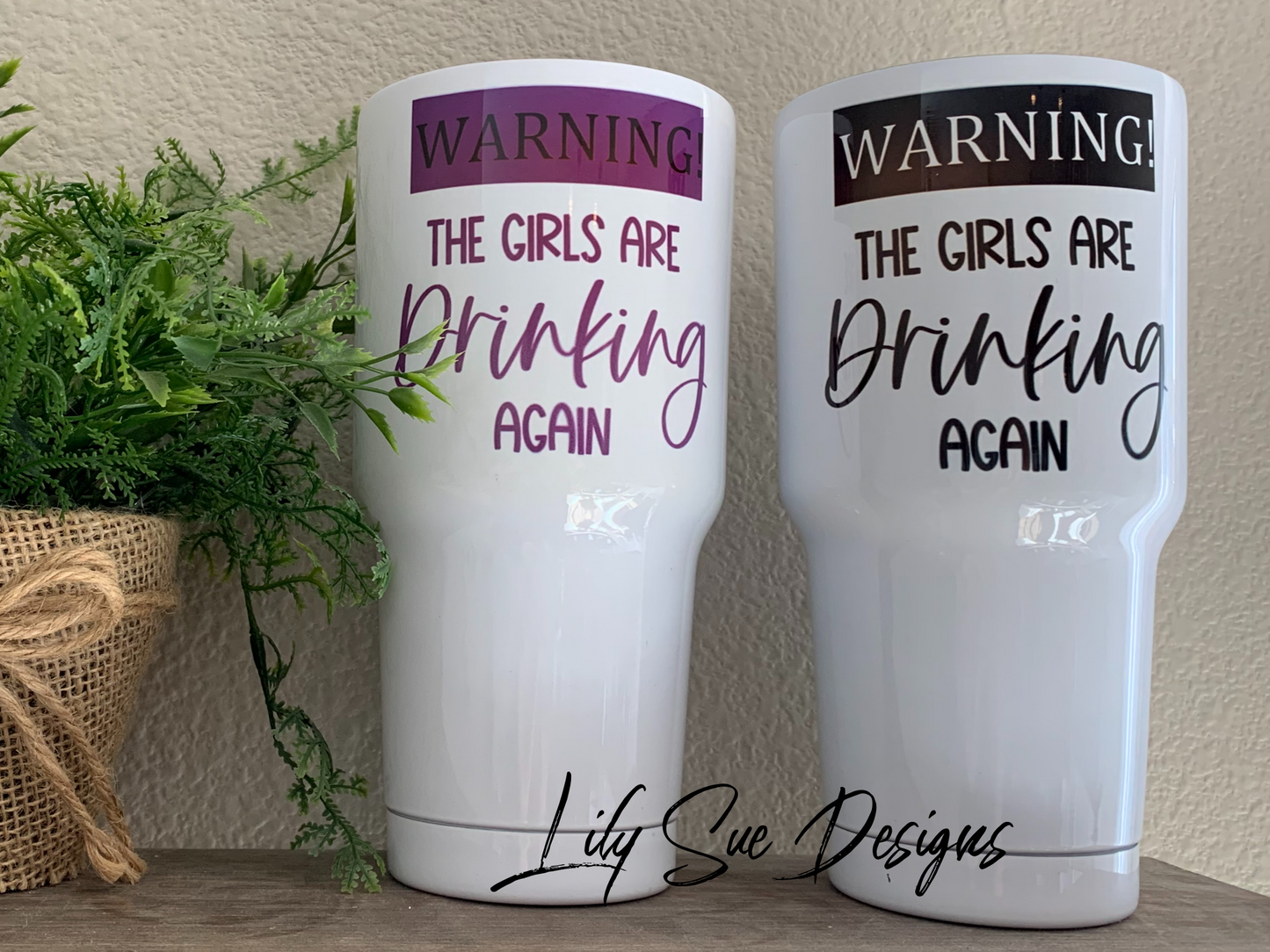 Warning 30oz Tumbler