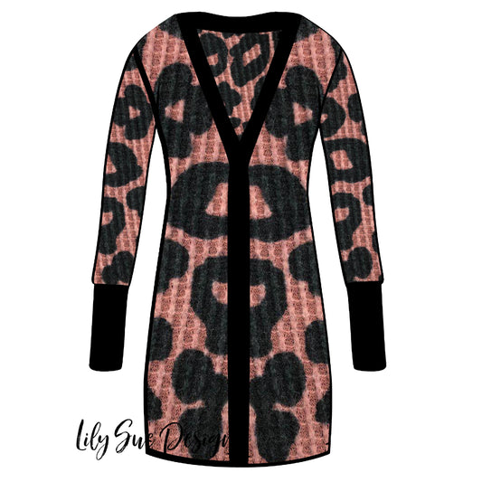 Leopard Mauve Finley Cardigan
