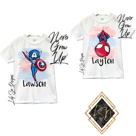 Superheroes Short Sleeve Tees