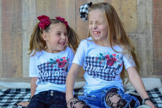 Buffalo Plaid Short Sleeve Tees