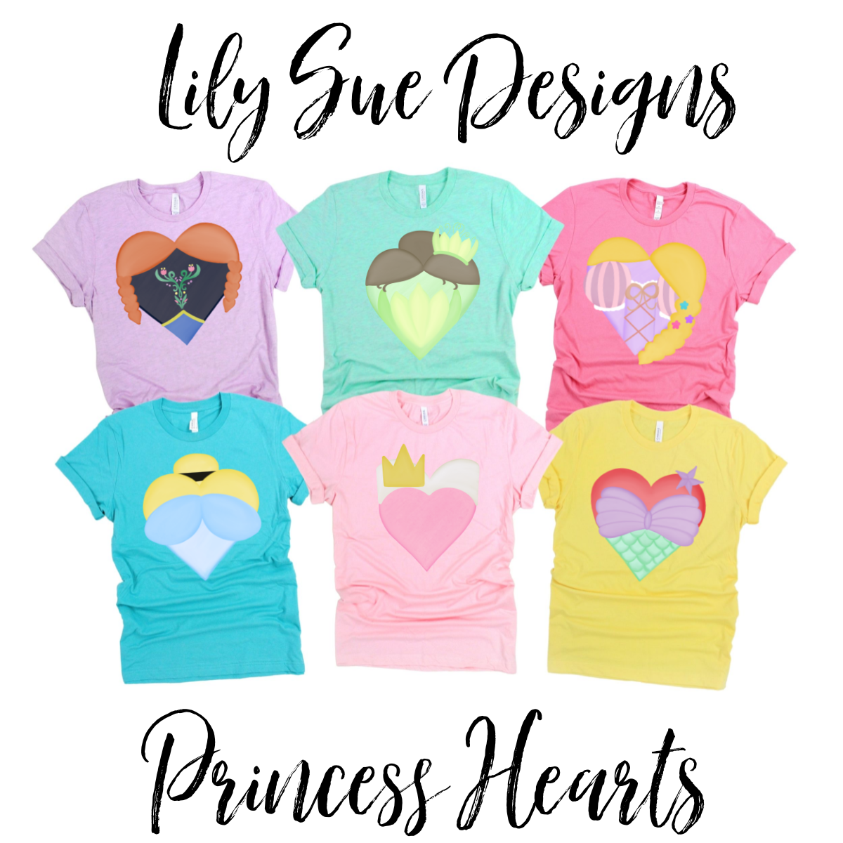 Princess Hearts Adult Tee