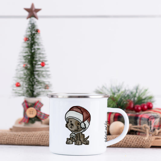 Santa puppy camp Mug