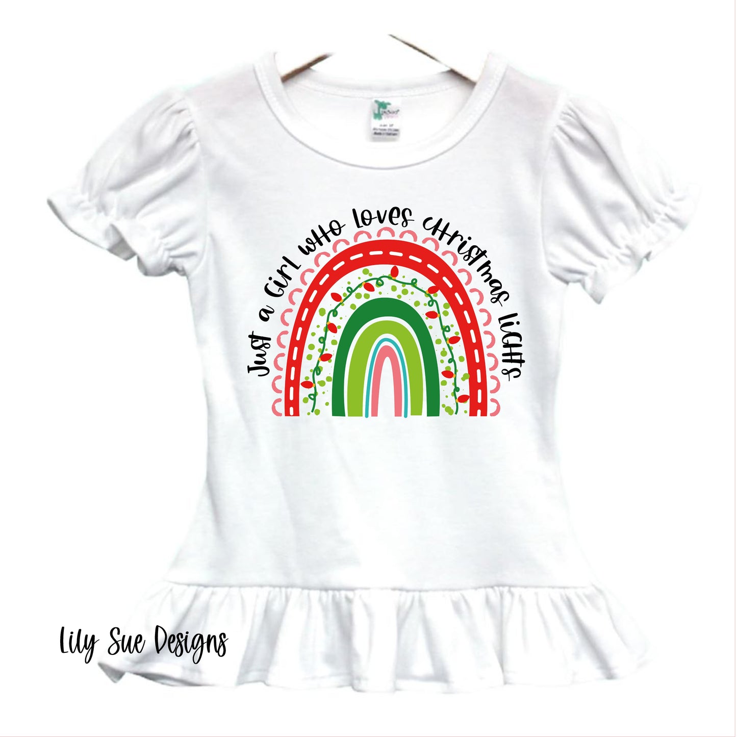 Christmas Lights Kids Short Sleeve Tees
