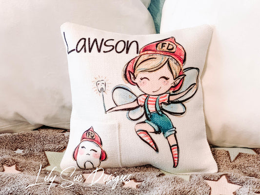 Fireman Tooth Fairy Pillow