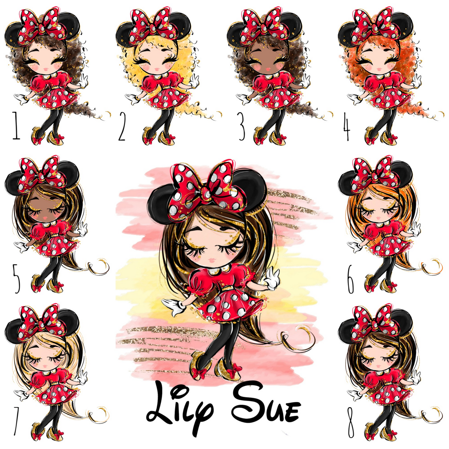 Minnie Girl Pink Ruffle Raglan