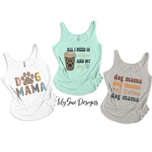 Dog Mama Adult Tank regular back