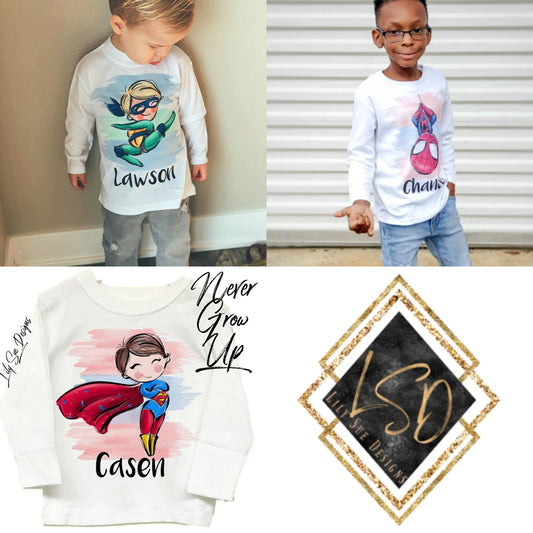 Superheroes boys Long Sleeve Tees