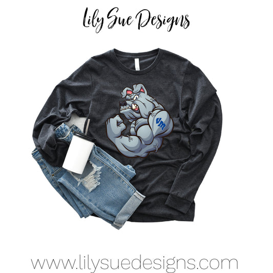Built tough bulldog Adult Long Sleeves