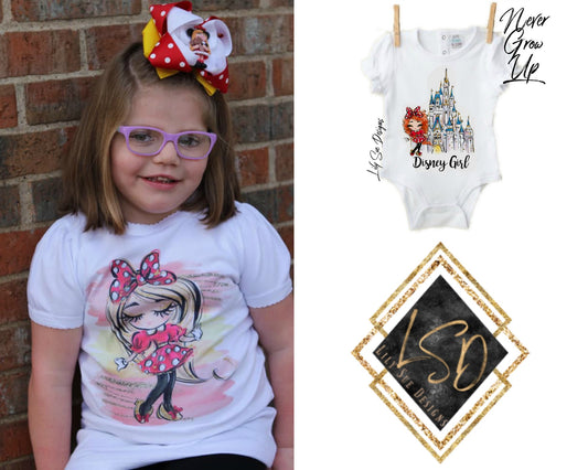 Minnie Girls Short Sleeve Tees