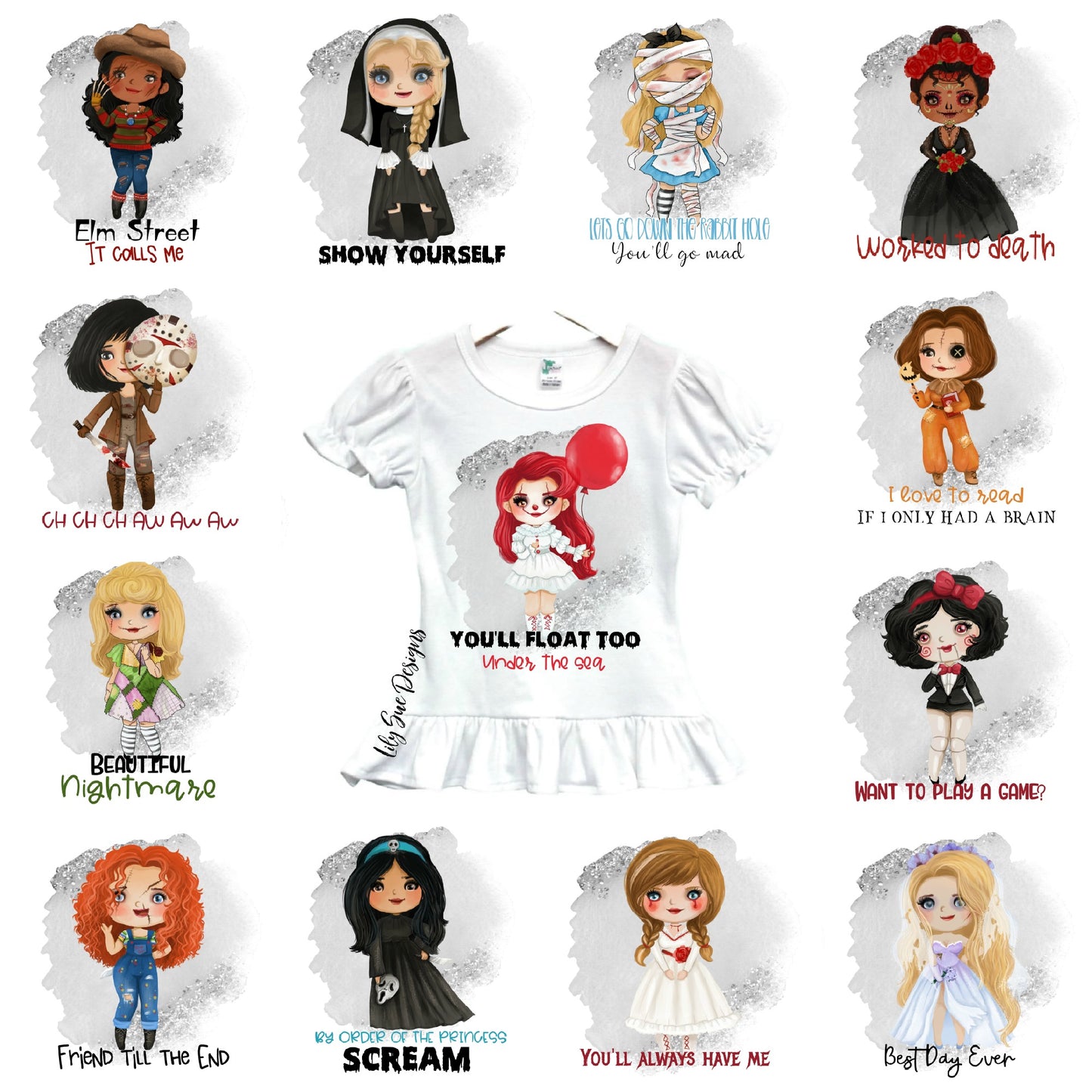 Scary Princesses Long Sleeve Tee
