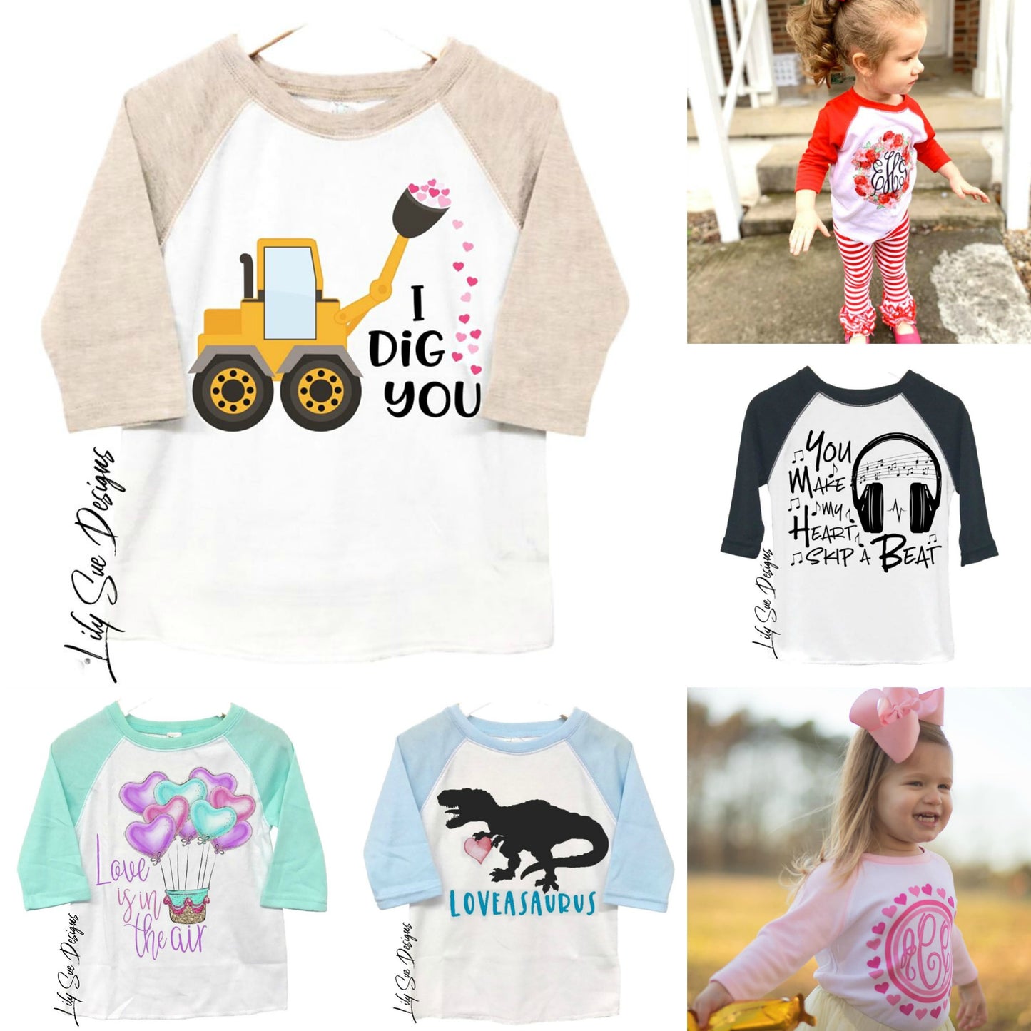 Valentines Kid Raglan