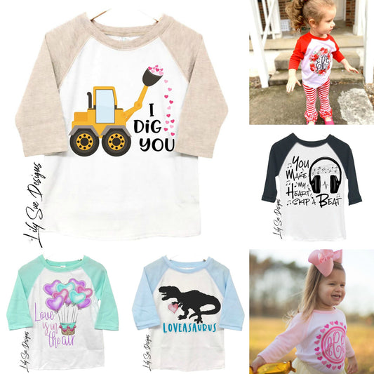 Valentines Kid Raglan