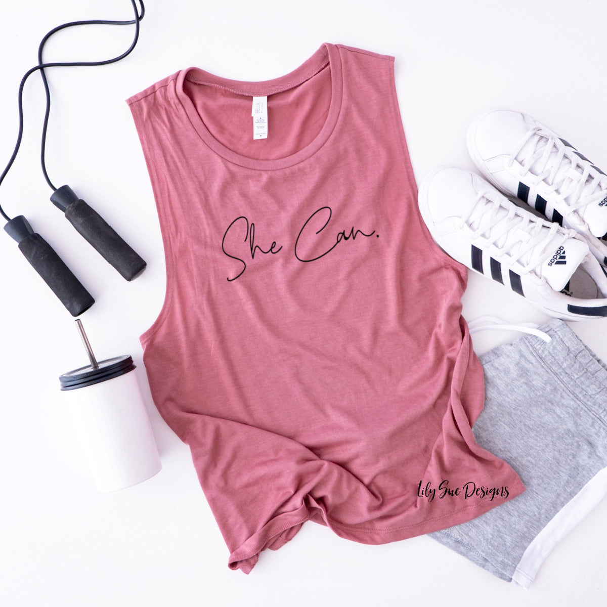 She Can. Muscle Tank