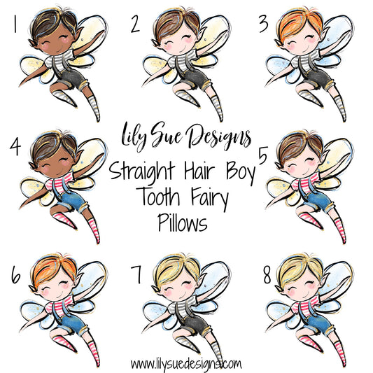 Straight hair Boy Tooth Fairy Pillow