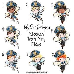 Policeman Tooth Fairy Pillow