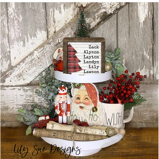 Name Tiered Tray Sign Square