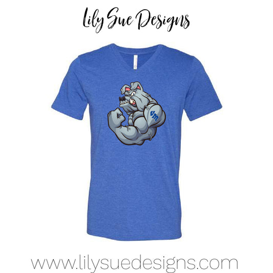 Built tough bulldog Adult Tshirt