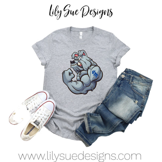 Built Tough Bulldog Adult Tshirt