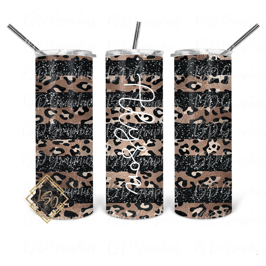 Leopard stripe 20oz Tumbler