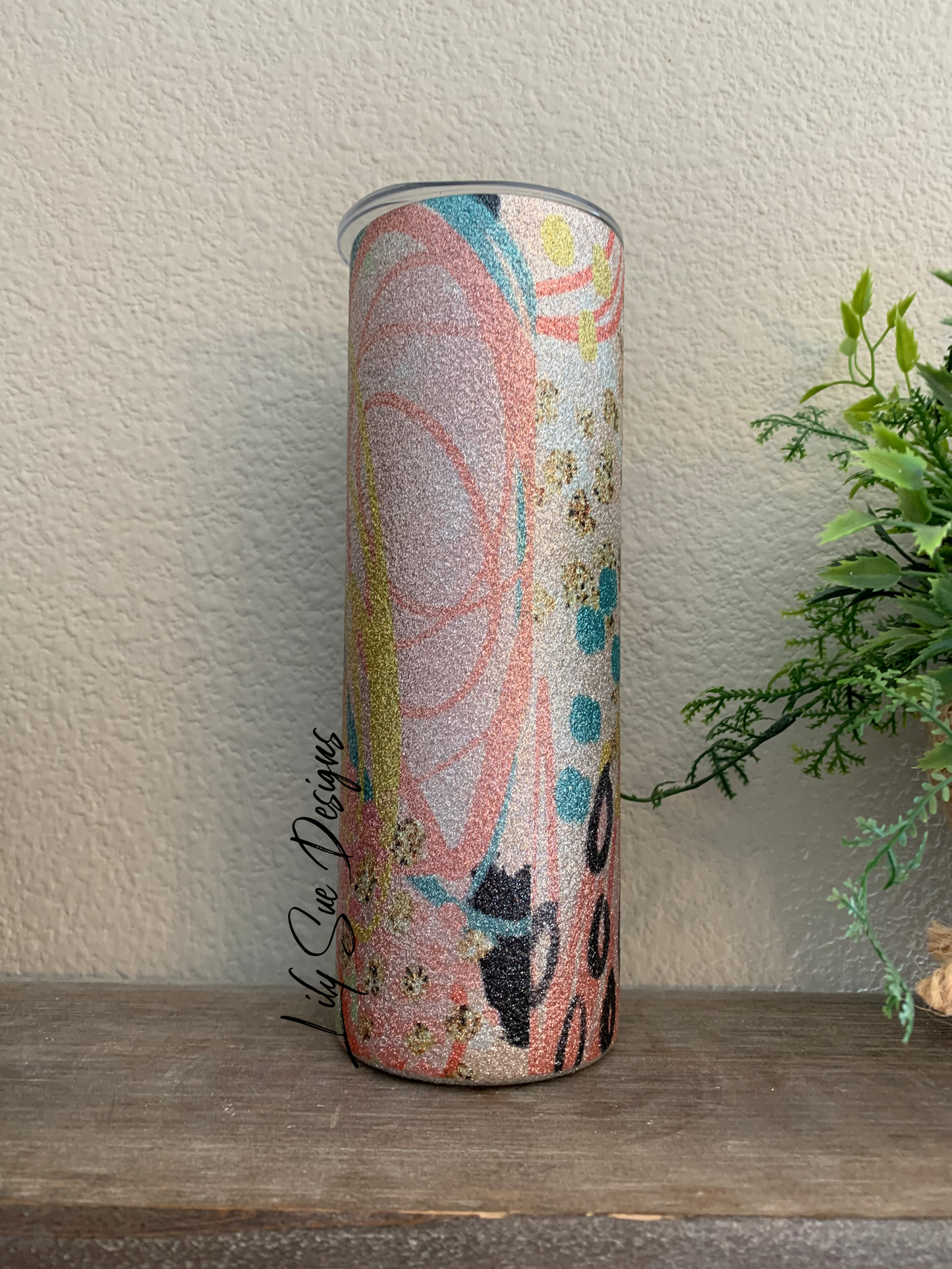 Silver glitter 20oz Tumbler