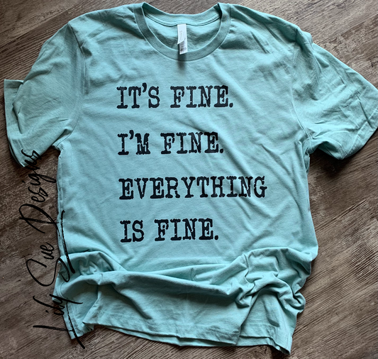 I'm fine its fine Size Large