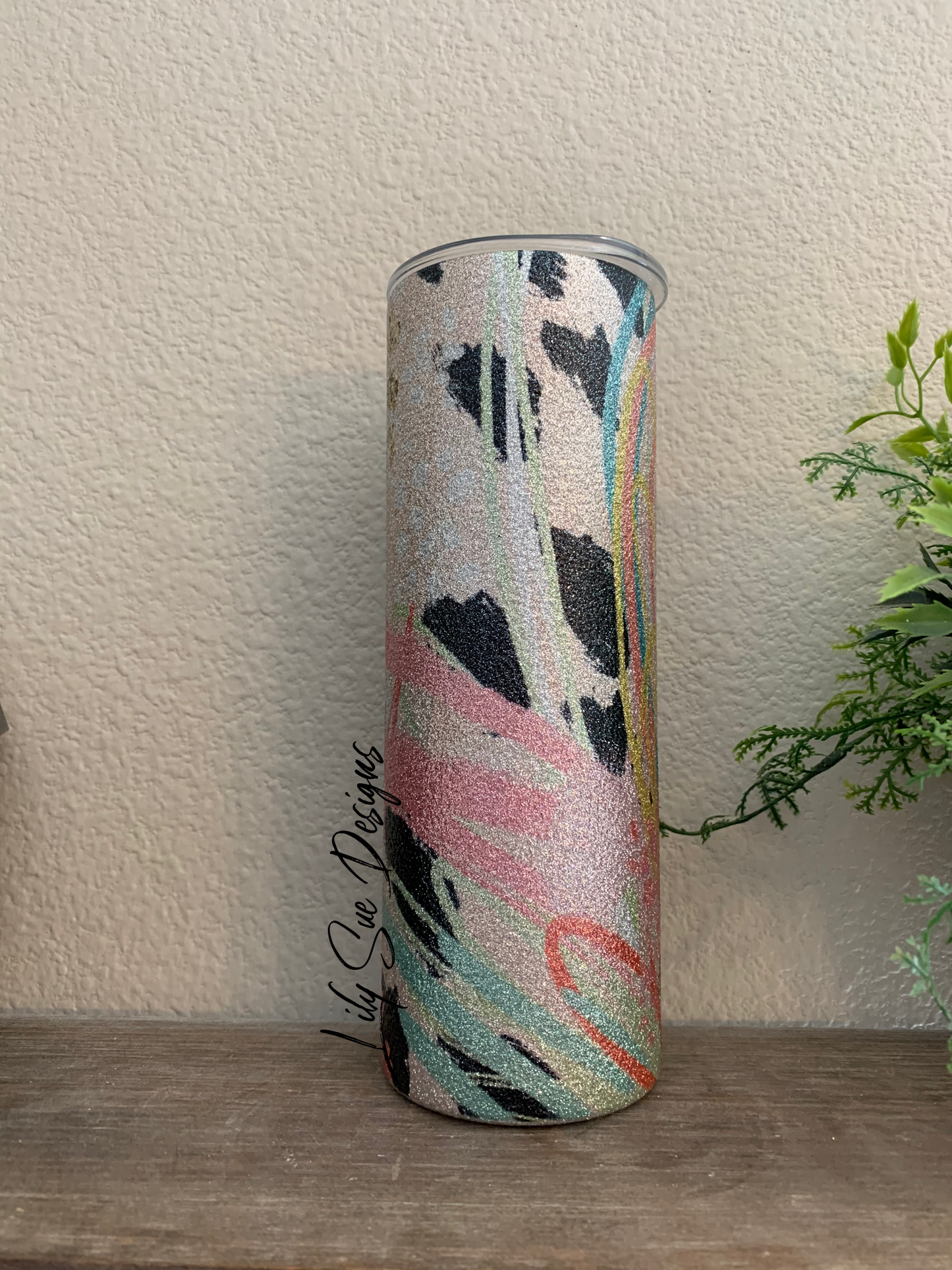 Silver glitter 20oz Tumbler