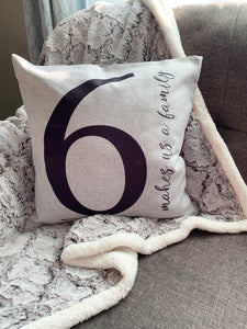 Family Number Pillow Cover