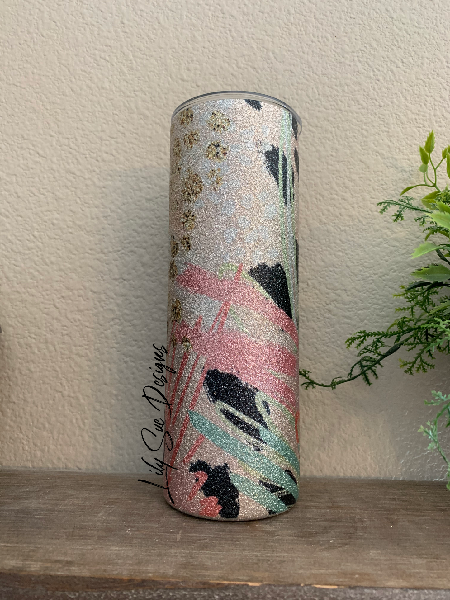 Silver glitter 20oz Tumbler