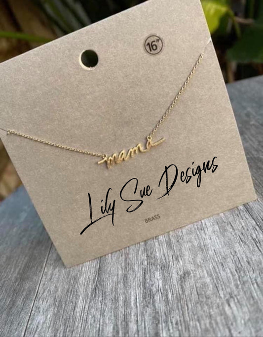 Gold Mama Necklace
