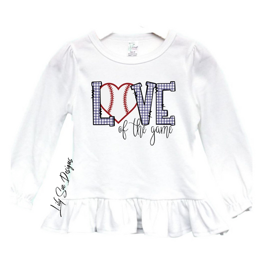 Sports Gingham LOVE Kid Long Sleeve