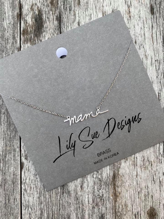 Silver Mama Necklace