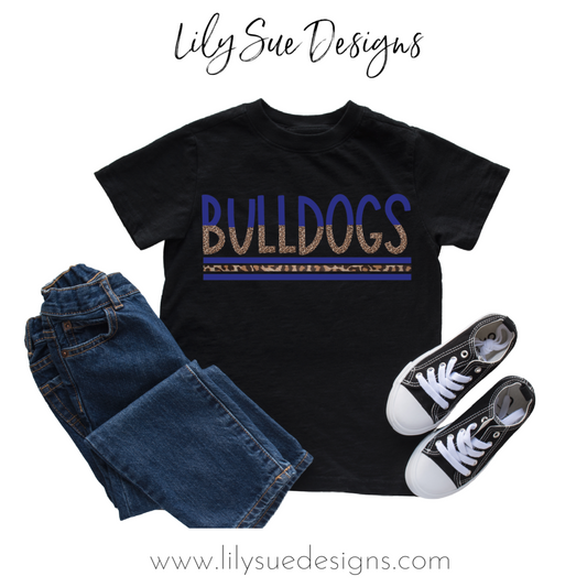 Kid Bulldogs Leopard  Tshirt